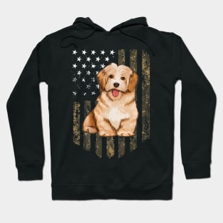 Havanese Camo American Flag 4Th Of July Usa Hoodie